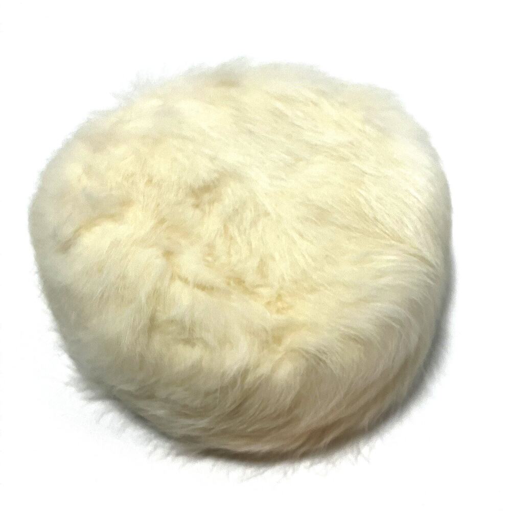 Mariouat Bridal Veils Cream Fur Hat with Comb Simple Round Pillbox Vintage Bride